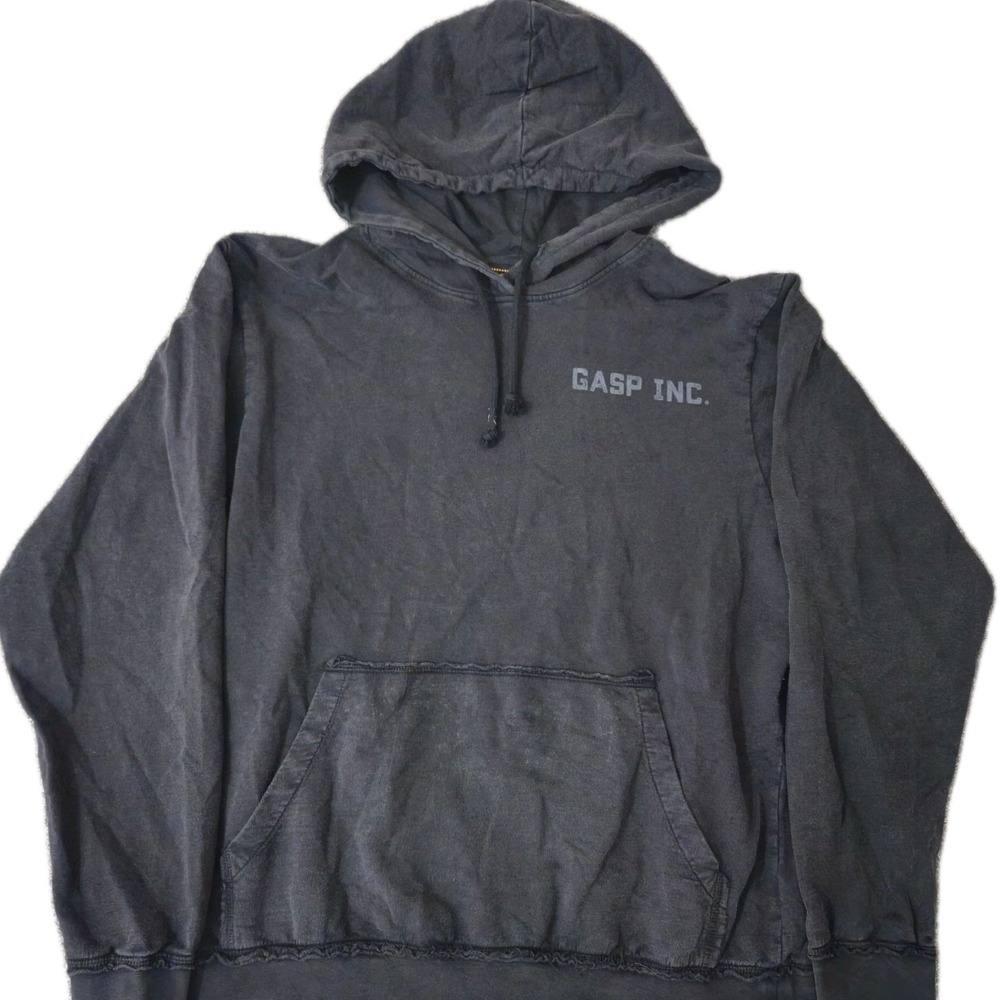 Gasp Inc Black Hoodie Gym Size Medium Athleisure Activewear No Compromises Acid